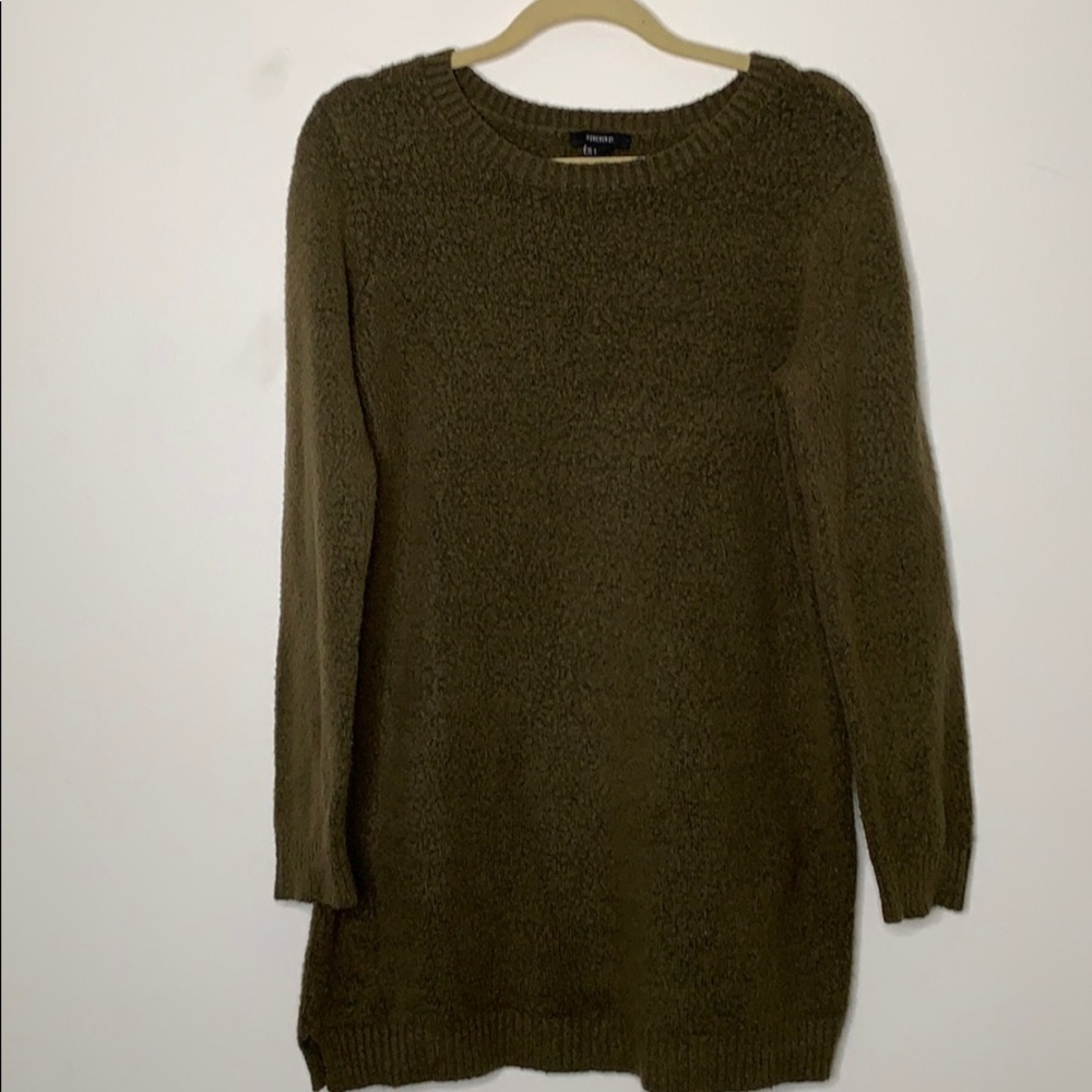 Forever21 green sweater dress size L